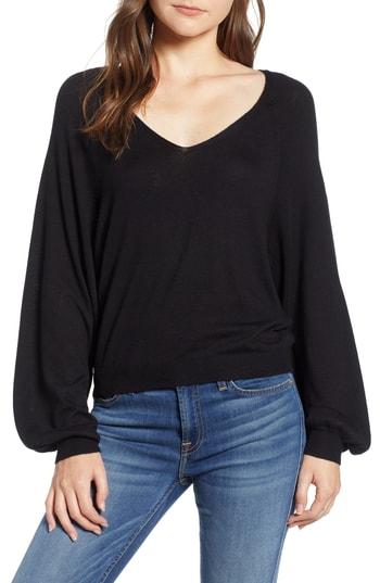 Women's 7 For All Mankind V-neck Sweater - Black