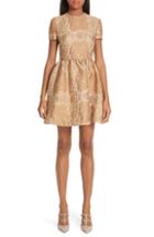 Women's Valentino Floral Metallic Brocade Dress - Metallic