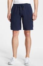 Men's Vilebrequin Linen Bermuda Cargo Shorts, Size - Blue