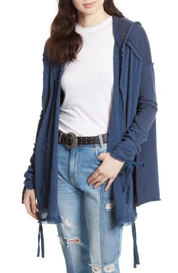 Women's Free People Get Yer Gauze Hooded Cotton Cardigan