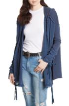 Women's Free People Get Yer Gauze Hooded Cotton Cardigan