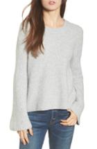 Women's Madewell Bell Sleeve Pullover Sweater, Size - Grey