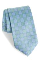 Men's Nordstrom Men's Shop Settala Medallion Silk Tie, Size X-long - Green