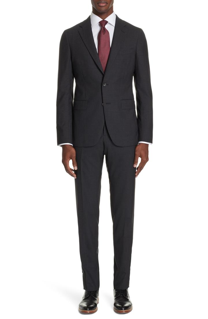 Men's Boglioli Milano Trim Fit Solid Wool Suit