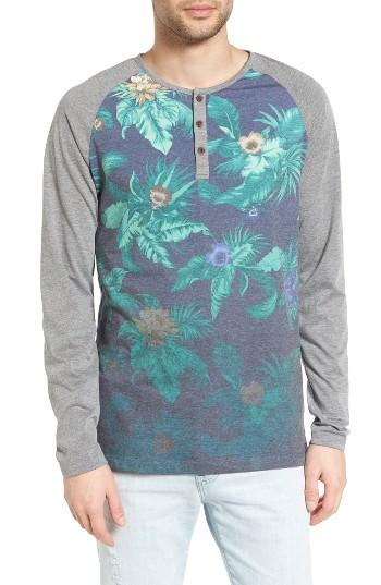 Men's Civil Society Lenny Print Raglan Sleeve Henley