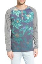 Men's Civil Society Lenny Print Raglan Sleeve Henley