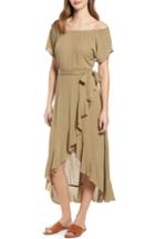 Women's O'neill Connie Off The Shoulder Midi Dress - Green