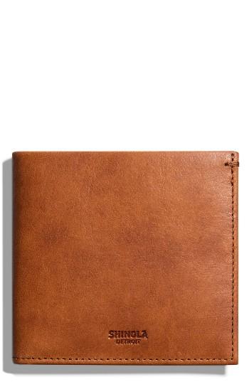 Men's Shinola Hipster Wallet - Brown