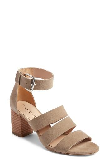 Women's Via Spiga Carys Block Heel Sandal M - Beige
