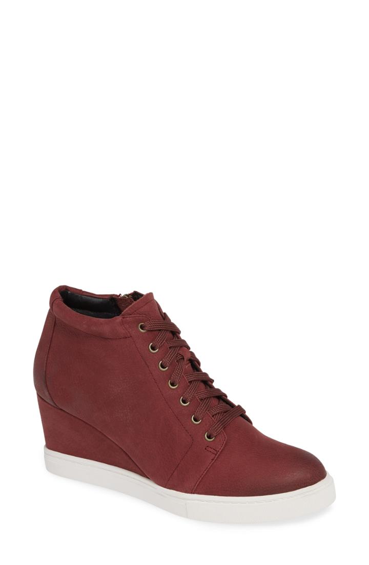 Women's Caslon Axel Wedge Sneaker M - Burgundy