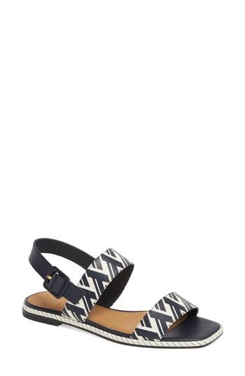 Women's Tory Burch Delaney Double Strap Sandal M - Blue