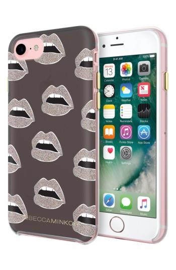Rebecca Minkoff Grey Lips Iphone 7 Case - Black