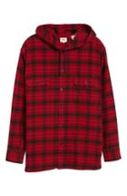 Men's Levi's X Justin Timberlake Hooded Flannel Worker Shirt - Red