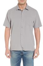 Men's Tommy Bahama Oasis Jacquard Silk Sport Shirt - Grey