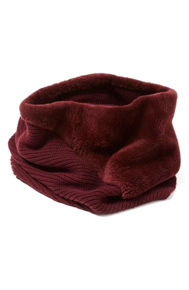 Women's Lafayette 148 New York Genuine Rabbit Fur Trim Tube Scarf
