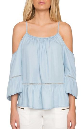 Women's Willow & Clay Off The Shoulder Chambray Top - Blue