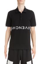 Men's Givenchy Upside Down Logo Pique Polo - Black