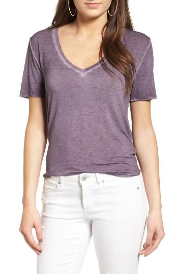 Women's Bp. Washed V-neck Tee, Size - Purple