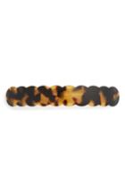 France Luxe Scallop Barrette, Size - Brown