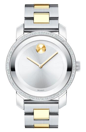 Women's Movado Bold Diamond Bracelet Watch, 36mm