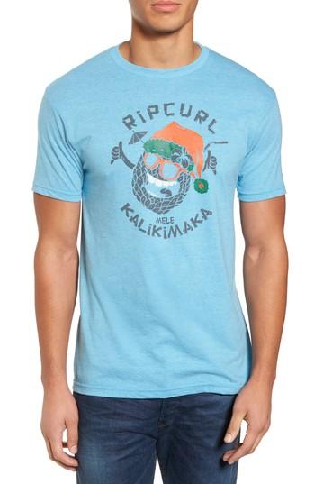 Men's Rip Curl Santa Pineapple Graphic T-shirt - Blue