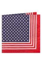 Men's Ted Baker London Stars & Stripes Cotton & Silk Pocket Square, Size - Red