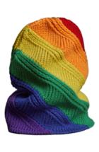 Women's Burberry Rainbow Stripe Wool & Cashmere Knit Beanie - Blue/green