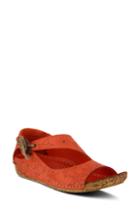 Women's Spring Step Lorelle Flat .5-6us / 36eu - Red