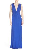 Women's Fraiche By J Deep V-neck Jersey Maxi Dress - Blue