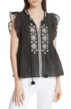 Women's Kate Spade New York Mosaic Embroidered Tassel Top