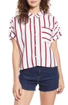 Women's Stone Row Counting Moons Stripe Top - Red