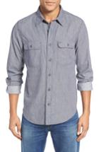 Men's Schott Nyc Classic Fit Sport Shirt - Blue