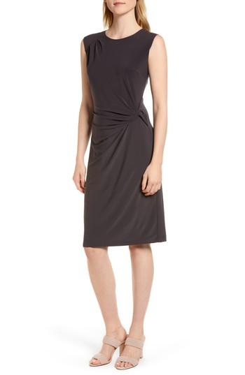 Women's Nic+zoe Twist Side Matte Jersey Dress - Grey