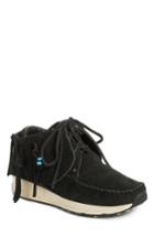 Women's Wmv Visvim Fbt Suede Moccasin Sneaker M - Black