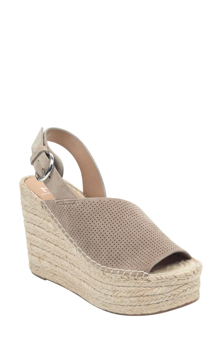 Women's Marc Fisher Ltd Andela Slingback Espadrille Wedge M - Brown