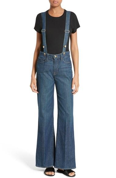 Women's Frame Le Capri Suspender Jeans