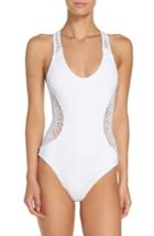 Women's Milly Netting Martinique One-piece Swimsuit, Size - White