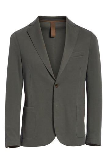 Men's Eleventy Trim Fit Stretch Cotton Blend Blazer R Eu - Green