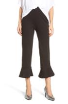 Women's Bp. Crop Ruffle Hem Pants, Size - Black