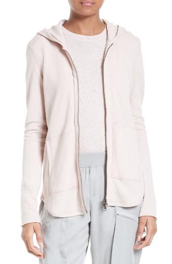 Women's Atm Anthony Thomas Melillo Front Zip Hoodie - Pink
