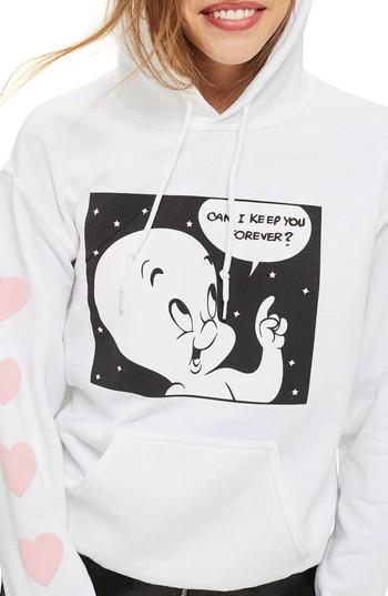 Women's Topshop Casper Hoodie - White