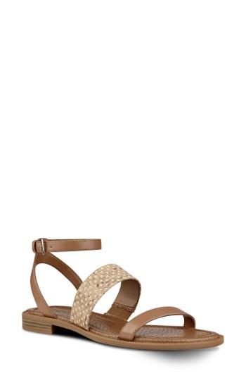 Women's Nine West Xenosa Ankle Strap Sandal .5 M - Beige