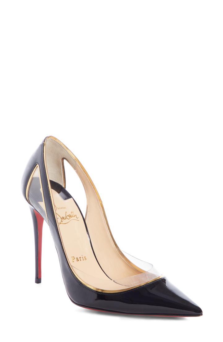 Women's Christian Louboutin Cosmo Window Pump .5us / 35.5eu - Black