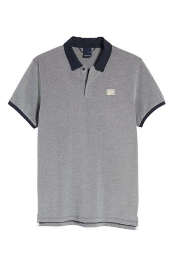Men's Scotch & Soda Contrast Polo - Blue