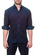 Men's Maceoo Wall Street Peacock Slim Fit Sport Shirt (s) - Purple