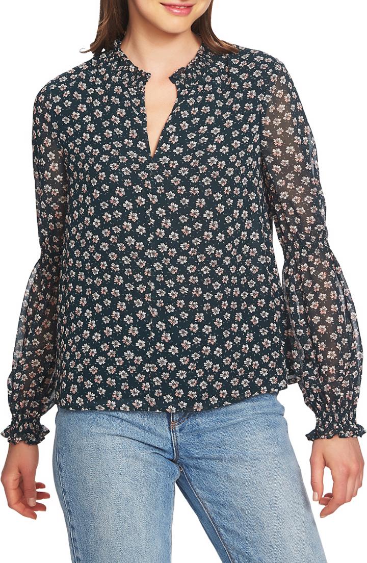 Women's Vince Camuto Flutter Sleeve Textured Top, Size - Pink