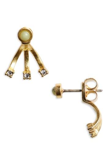 Women's Madewell Tiny Jewels Front/back Jade Earrings