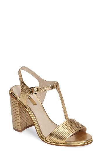 Women's Louise Et Cie Gabbin T-strap Sandal .5 M - Metallic