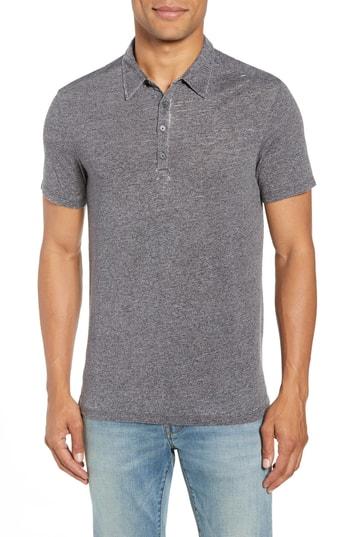 Men's John Varvatos Star Usa Jaspe Burnout Polo - Grey