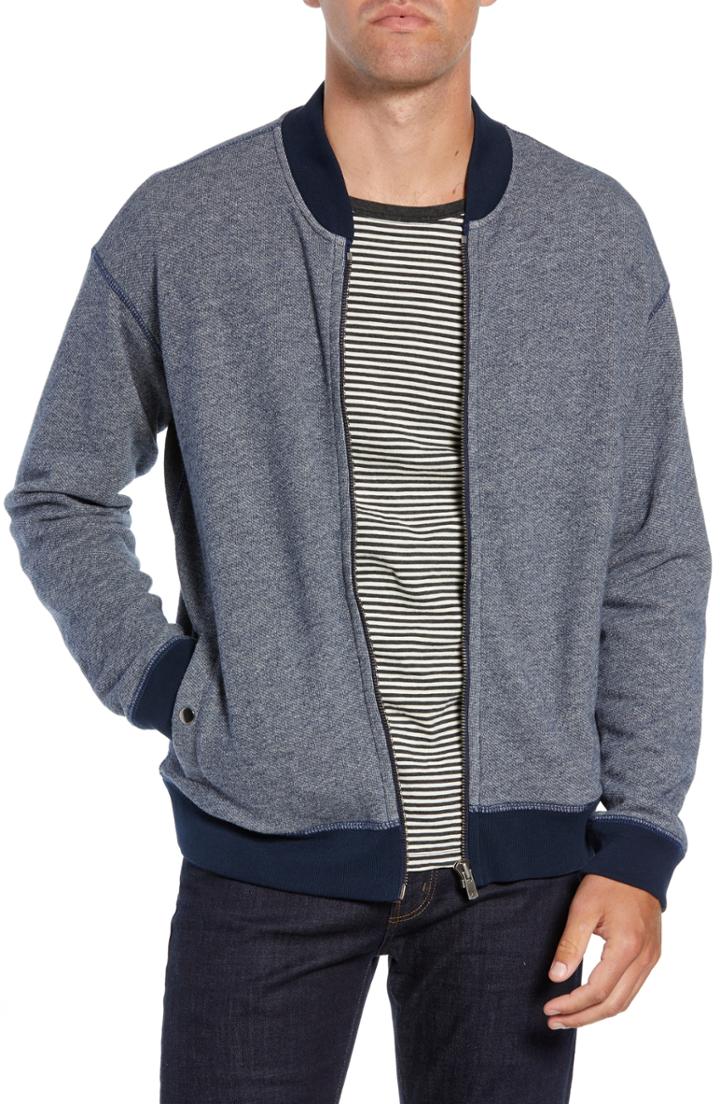 Men's Atm Anthony Thomas Melillo Knit Bomber Jacket - Blue